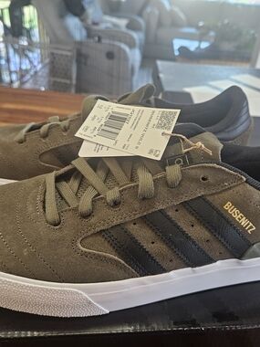Adidas Busenitz Suede Sneakers in Olive Green